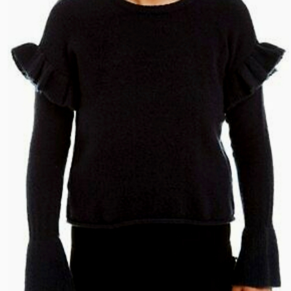 🔶️5 for $30🔶️ ROMEO + JULIET Ruffle and Bell Sleeve Sweater - Picture 1 of 5